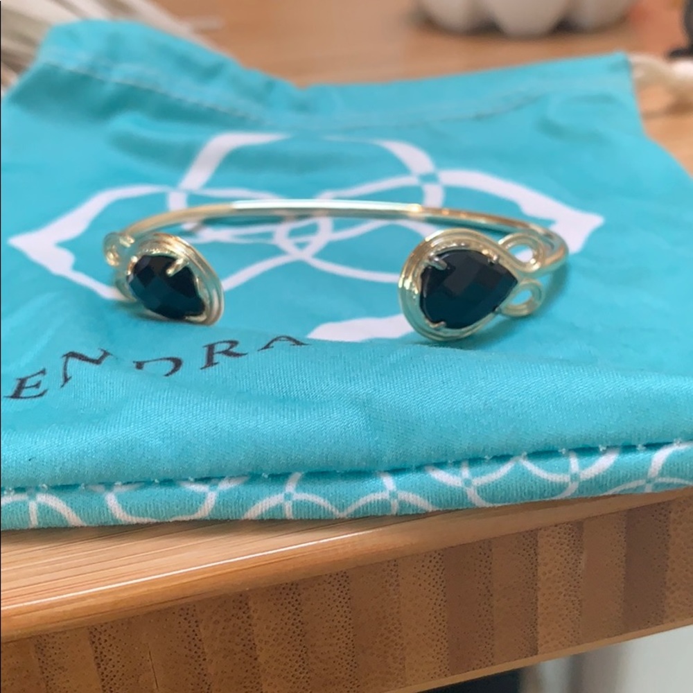 Kendra Scott black and gold cuff bracelet